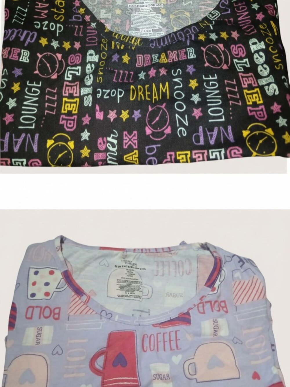 Bundle 2 Secret Treasures Sleep Shirts 2X 3X Plus Size Coffee Sleep Sayings Lot